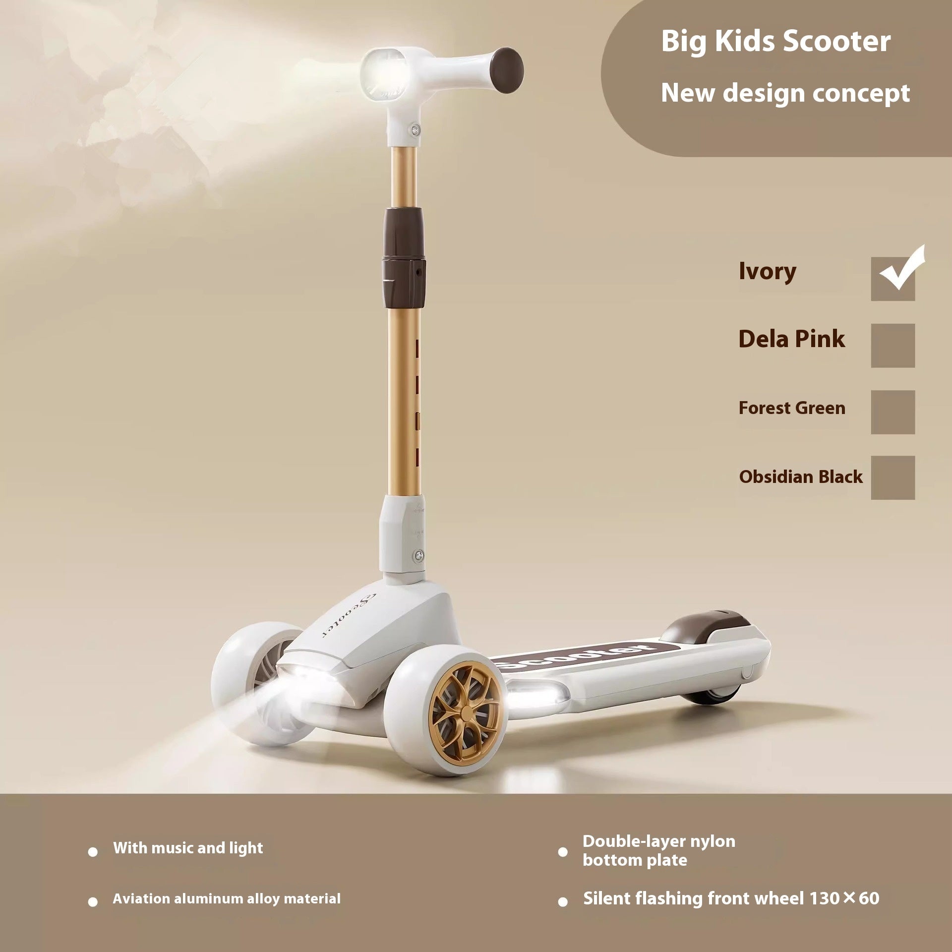 Foldable Scooter Music And Lighting