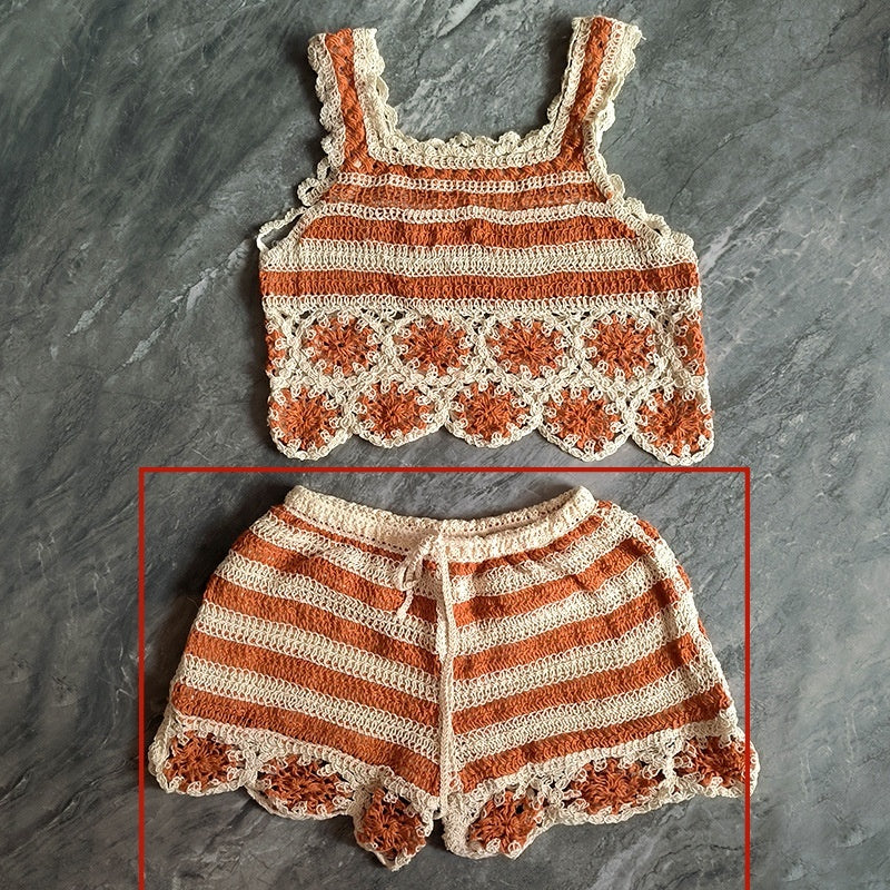 Cutout Sling Summer New Fashion Crochet Knitting Suit