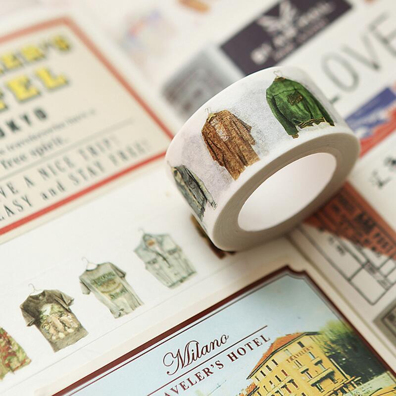 15 40mmx10m Vintage Travel Stamp Washi Tape Scrapbooking Pl