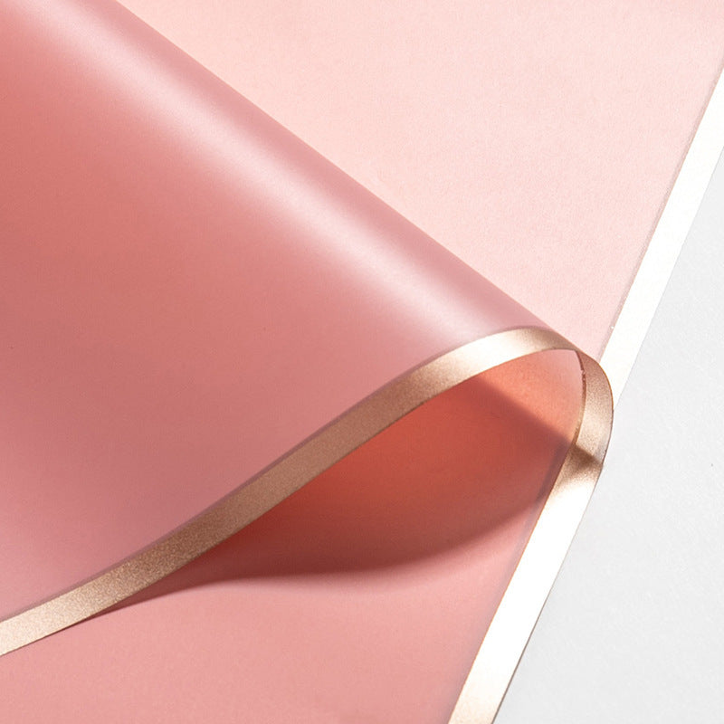 Florist Flower Wrapping Paper Gold Edge Jelly