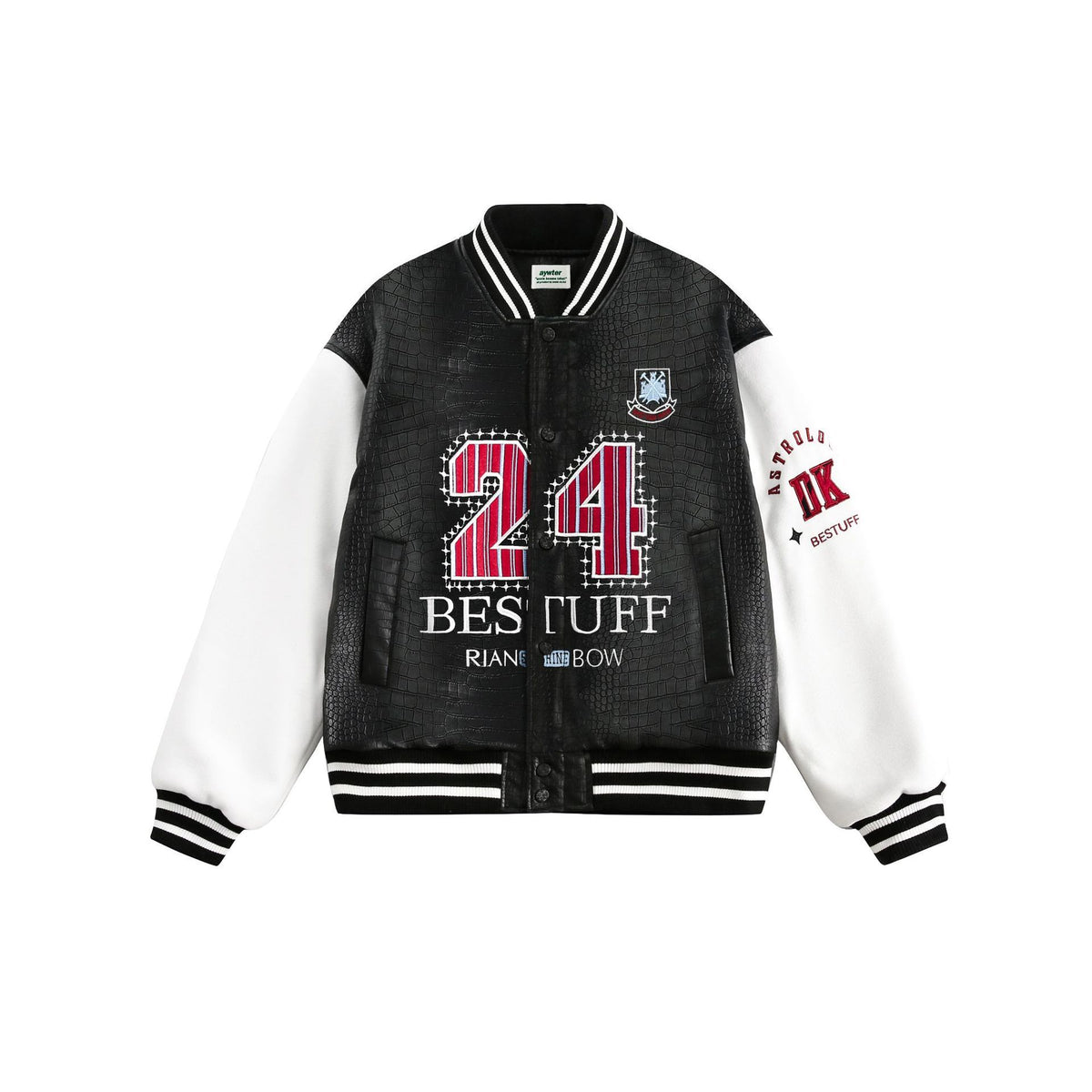 Куртка для летчиков с вышивкой из пастой