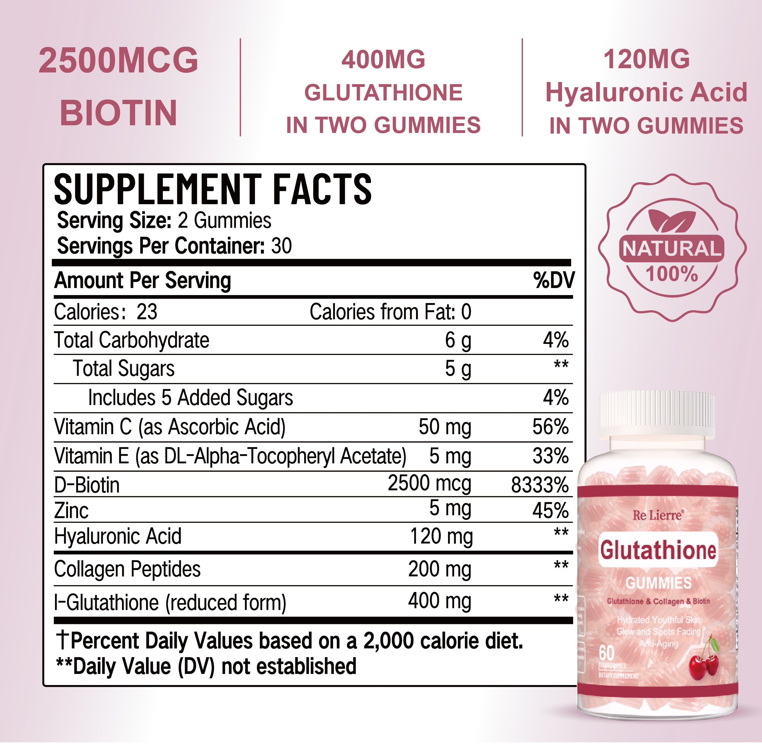 Glutathione Collagen Gummies Cherry 