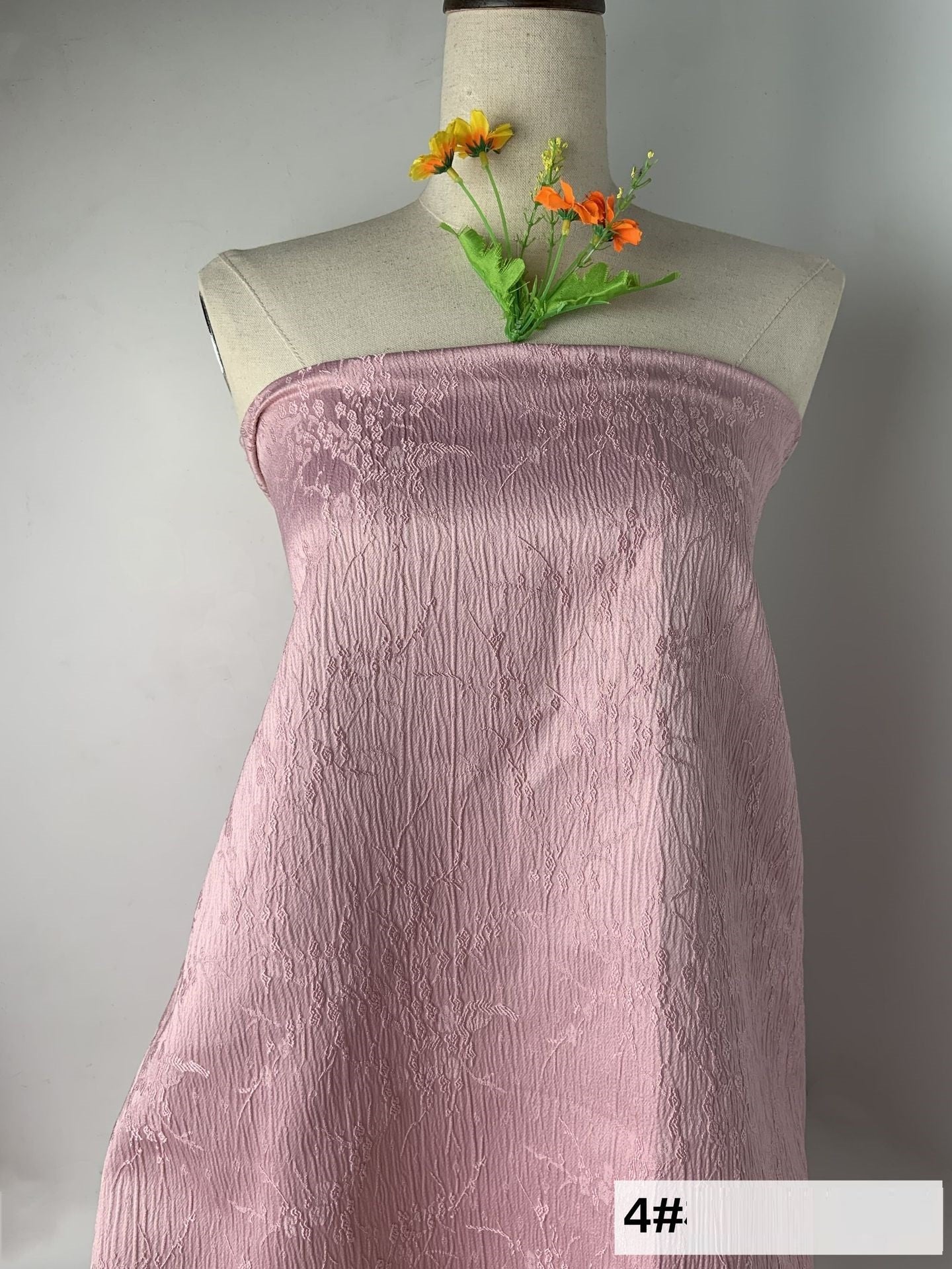 New Jacquard Embossed Plum Embossed Crepe Three-dimensional Texture Dress Cheongsam Shirt Fabric