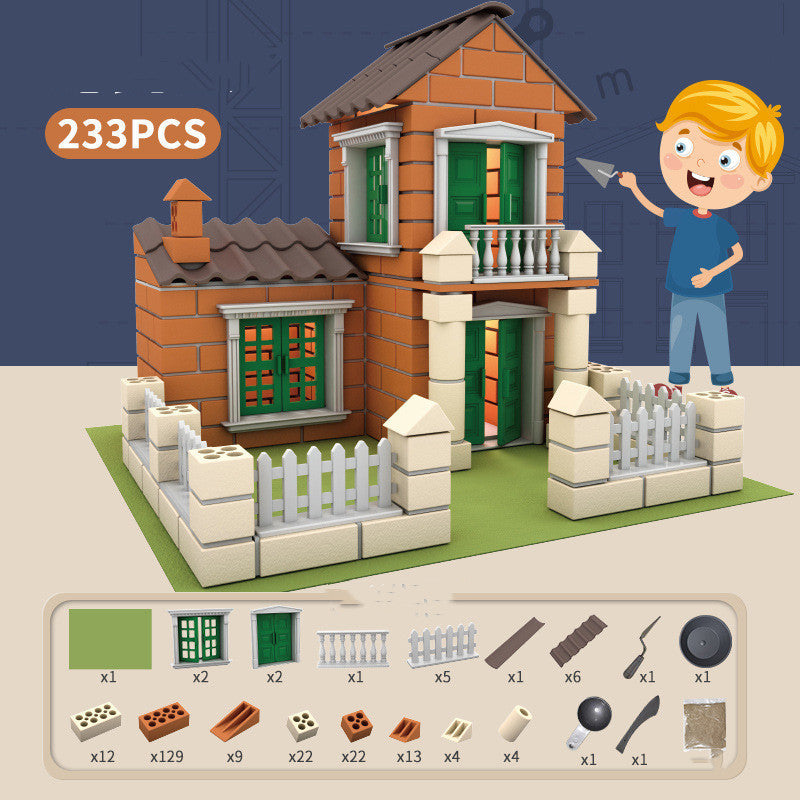 Children's Brick Building Villa Building House Toys