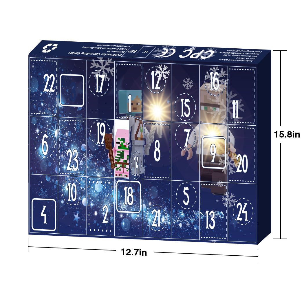 Digital Countdown Blind Box Assembling Building Blocks Pixel Robot Game Children Gift