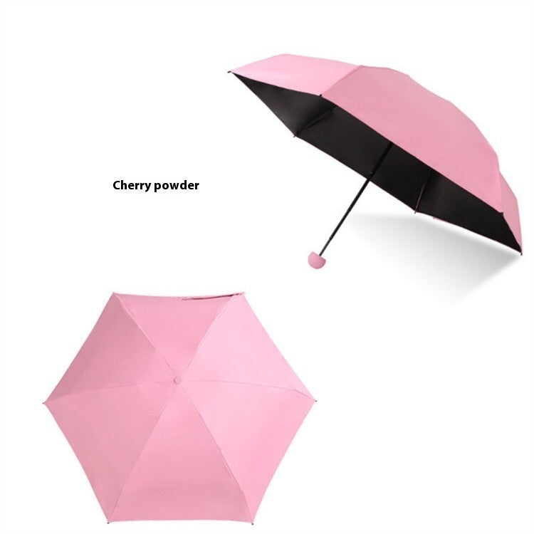Capsule Umbrella 50 Off Black Rubber Umbrella Ultra-light Mini Pocket Sun Protection Umbrella Sun Umbrella