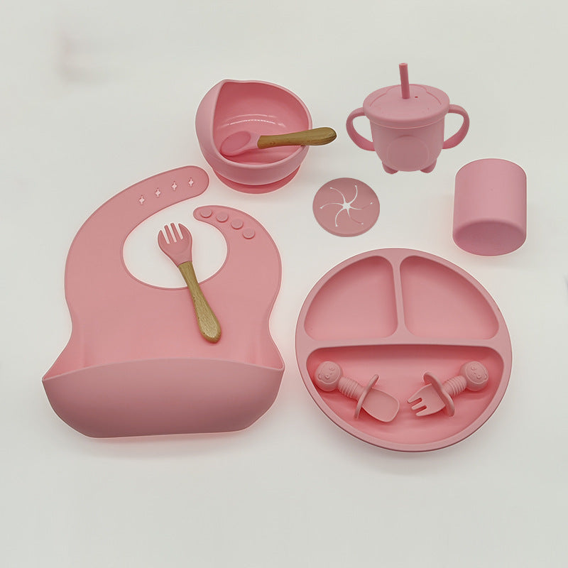 Baby Eat Learning Complementary Food Feeding Silicone Tableware