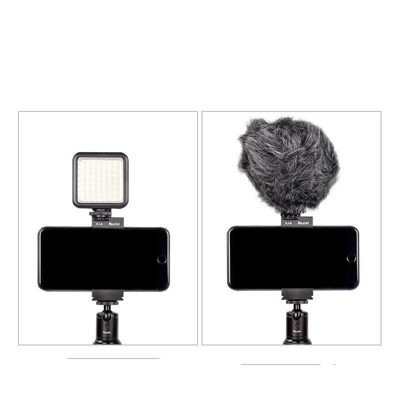 Aluminum Alloy Mobile Phone Clip Photography Camera Head Tripod