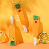 Three-in-one Cup Cover Cleaning Brush Japanese-style Apron Groove Cleaning Brush Kitchen Tools Supplies