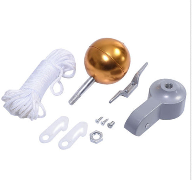 Fittings Outdoor Wall Flagpole Fittings Retractable Aluminum Alloy Flagpole Base