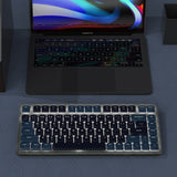 Ajazz AK832PRO Color Screen Wired Bluetooth 24 Three-mode Mechanical Keyboard Gasket Structure Short Axis PBT Key Cap