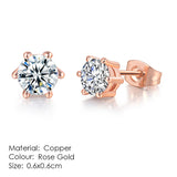 Classic Hot Selling Product Geometric Zircon Stud Earrings Fashion All-match Single Diamond