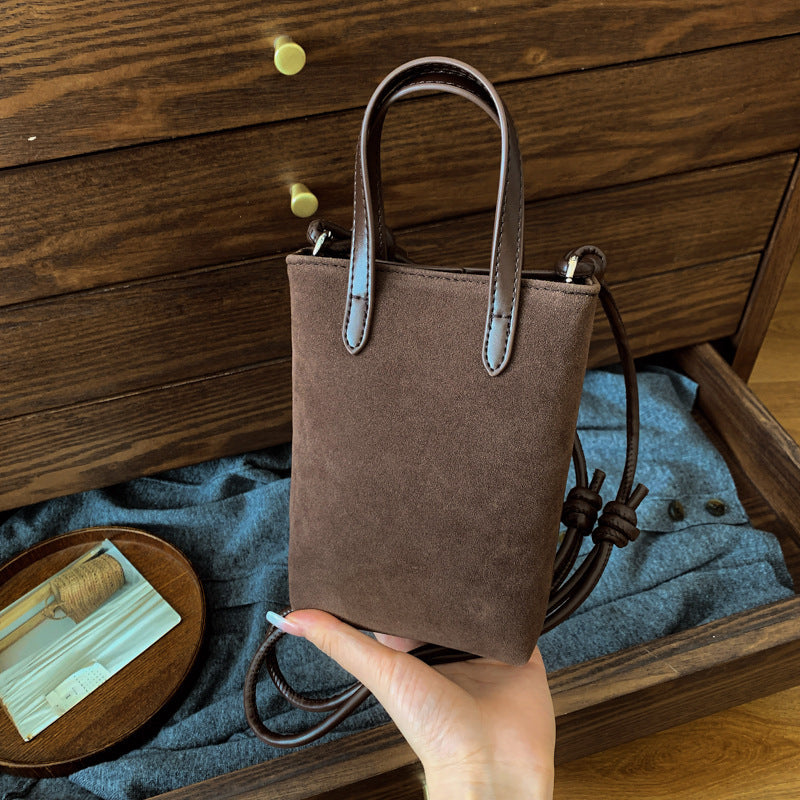 Flowing Water Bucket Contrast Color Leopard Print Fashion Messenger Bag