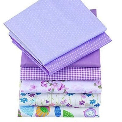Handcraft Patchwork Fabric Baby Cotton Twill Printed Cotton Fabric 7 Pieces Cloth Set