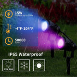 Bluetooth Lawn Lamp Ground Plug Projection Garden Courtyard