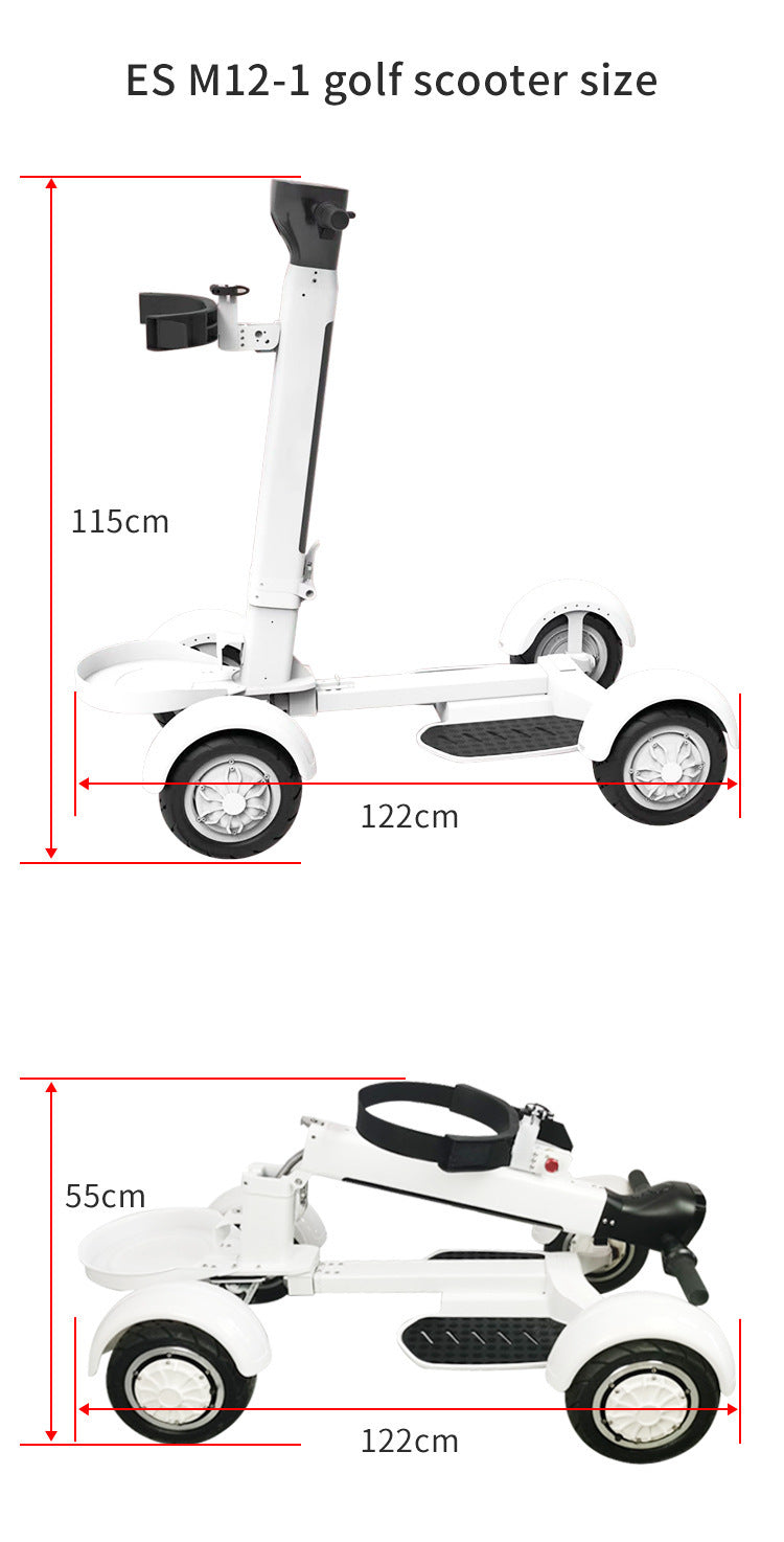 Чор Чарх голф барқ ​​боли Light Longboard Lawn Курс Scooter