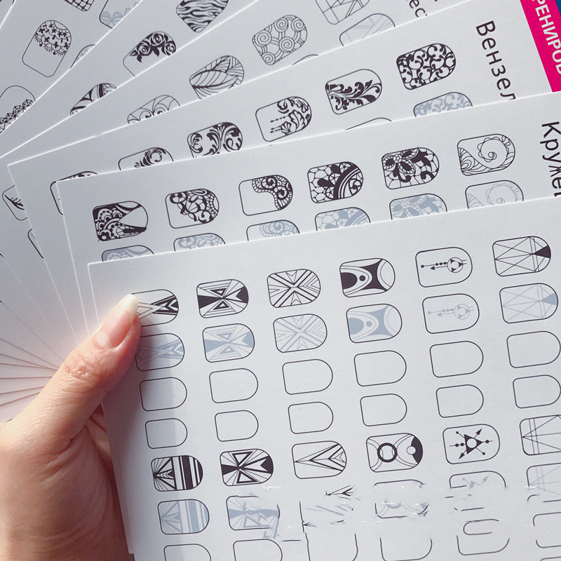 Nail Art Training Practice Book Lines Drawing Painting Learning
