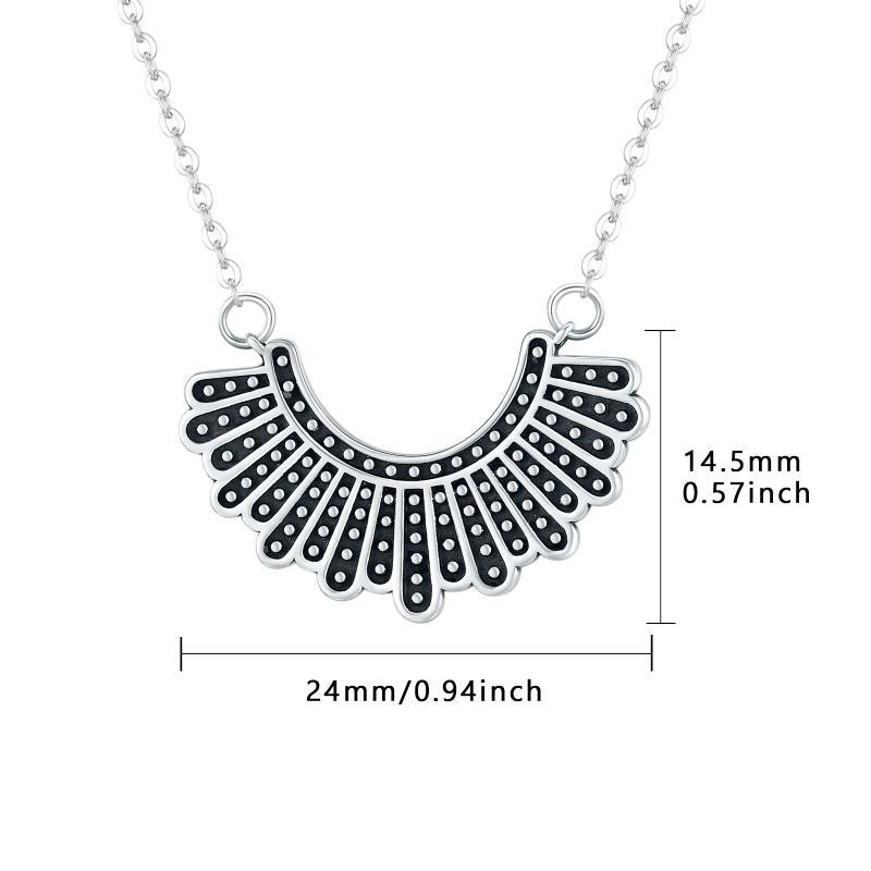 Sterling Silver Ruth Bader Ginsburg Pendant Memorial Jewelry Gifts For Women Girls Chain