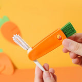 Three-in-one Cup Cover Cleaning Brush Japanese-style Apron Groove Cleaning Brush Kitchen Tools Supplies