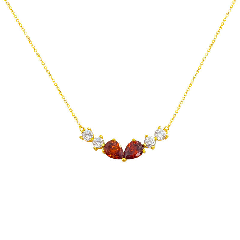Water Drop Zircon Necklace Accessories For Women