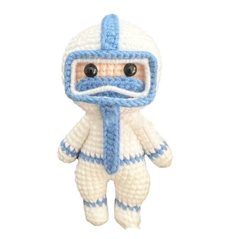 Red Embroidery New Product Handmade Crochet Knitting Doll DIY Beginner Learning Crochet Woolen Material Bag