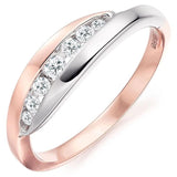 Women's Simple And Fashionable Two-color Gold-plated Ring