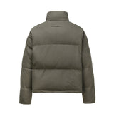 Vintage Army Green Casual Zip Up Stand Collar Jacket Washed Military Jacket