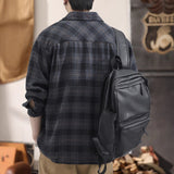 Мужская свободная куртка-рубашка с длинными рукавами на осень и зиму, универсальный топ с защитой от пятен