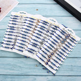 Gem Vintage Geometric Sapphire Blue Beaded Beading Bracelet