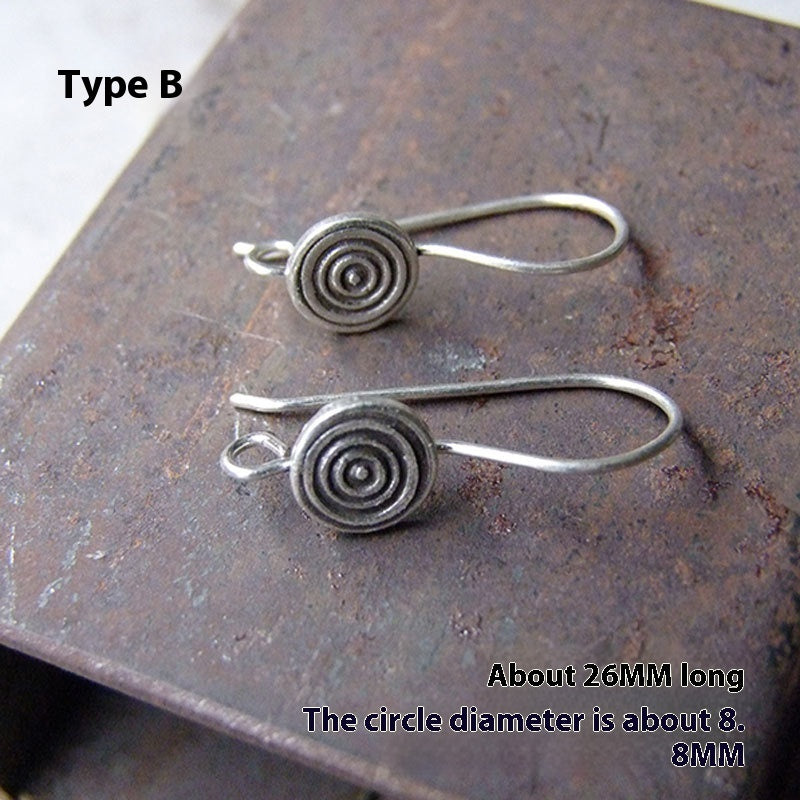 Homemade Sterling Silver Earrings Eardrop Silver Accessories Silver Ear Hook