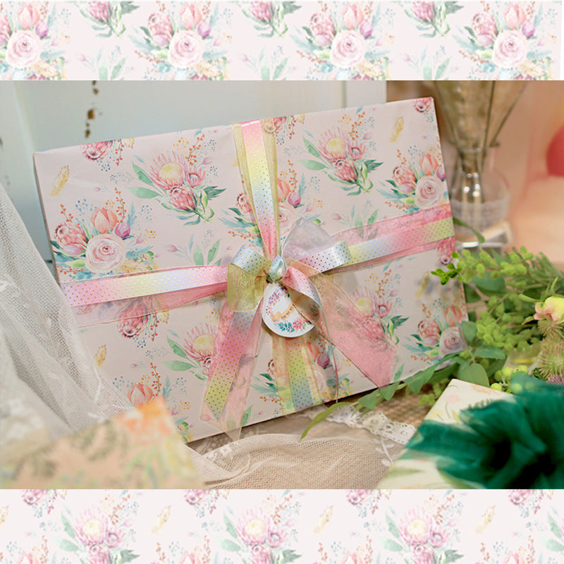 Matte White Leather Gift Wrapping Paper