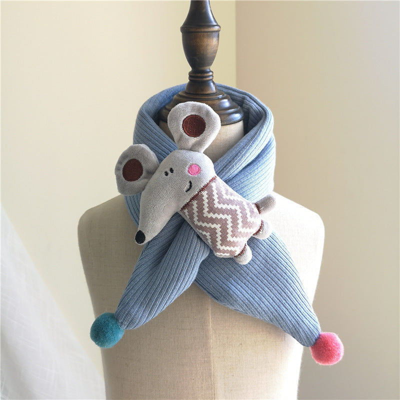Cartoon Baby Bib Boys And Girls Cross Quilted