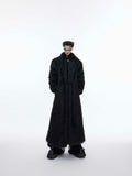 Mink Fur Coat Long Below Knee Plush Trench Coat