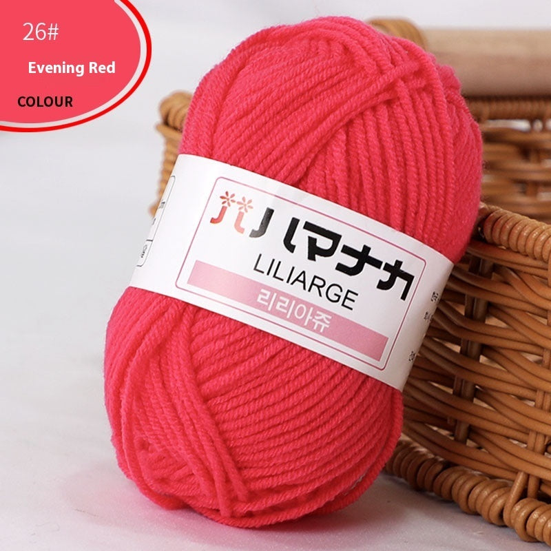 4-Strand Milk Cotton Thread Doll Crochet Knitting Wire Balls