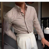 Весенняя мужская рубашка из сирсакера