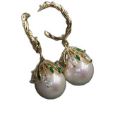 Tulip Pearl Pendant Female Light Luxury Minority High-grade Earrings