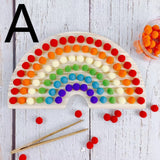 Rainbow Hair Ball Building Blocks Baby Early Education Educational Toys