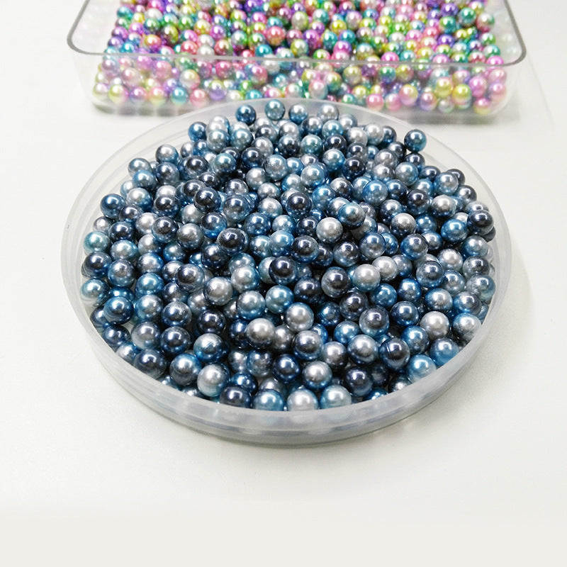 Color Acrylic No Hole Round Pearl Loose Beads Jewelry Making