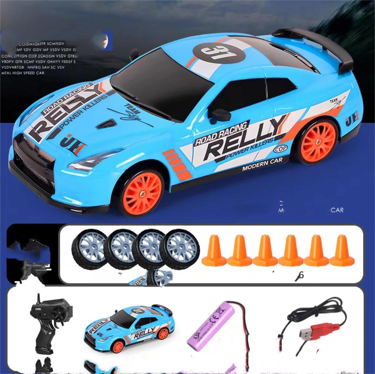 2.4G Drift Rc Car 4WD RC Drift Car Toy идораи дурдасти GTR Model AE86 Автомобил RC Racing Car Toy барои кӯдакон тӯҳфаҳои Мавлуди Исо