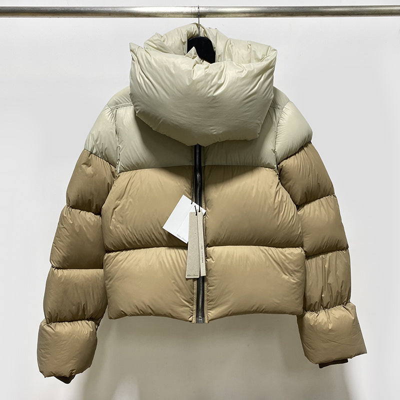 Temperament Commuter White duck down with zip and stand-up collar