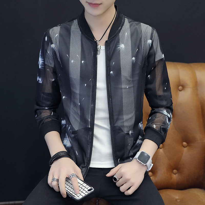 Outerwear Youth fashion jacket with a hood and a stand-up collar