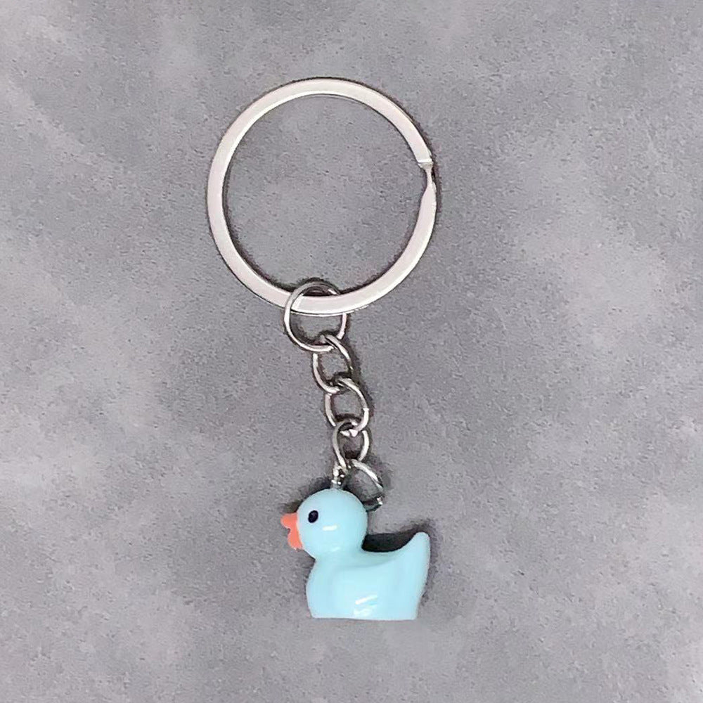 Simple Resin Small Yellow Duck Keychain Animal Pendant Duck Pendant Key Chain Accessories For Women