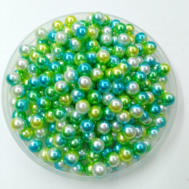 Color Acrylic No Hole Round Pearl Loose Beads Jewelry Making