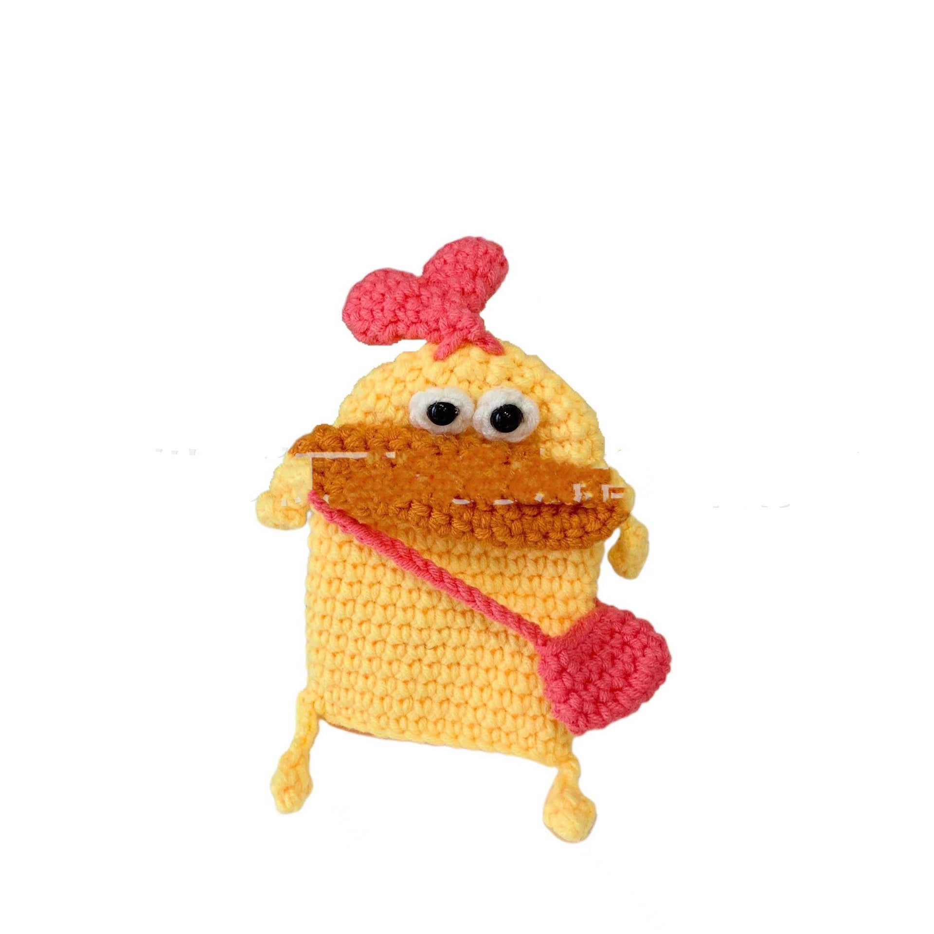 Red Embroidery New Product Handmade Crochet Knitting Doll DIY Beginner Learning Crochet Woolen Material Bag