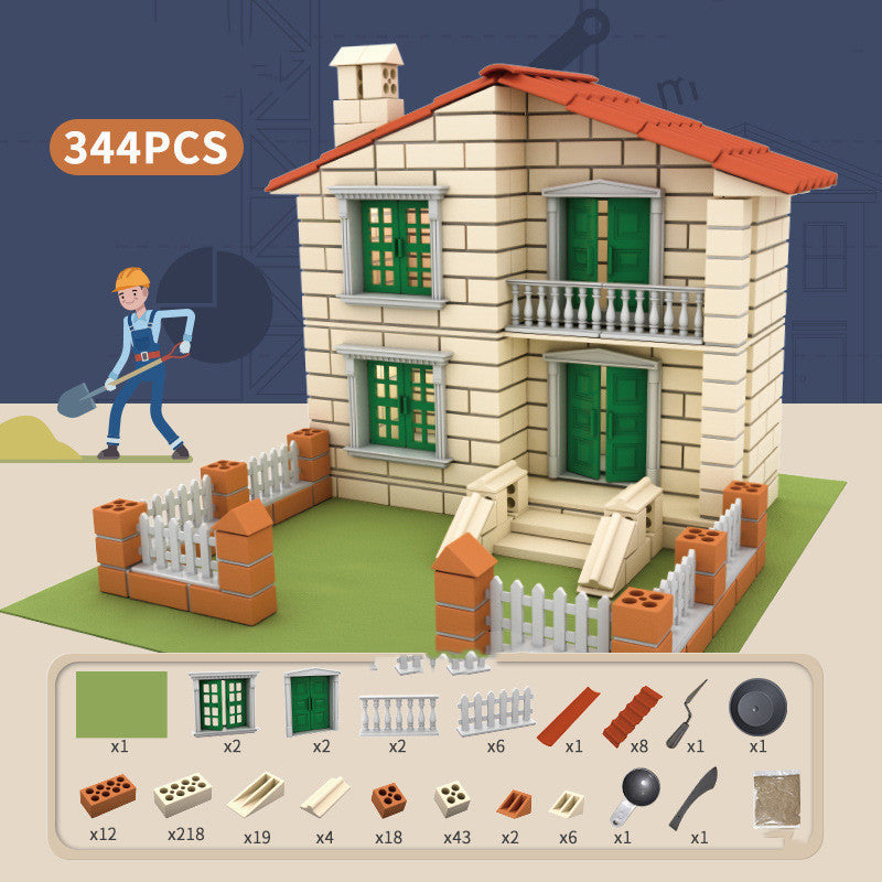 Children's Brick Building Villa Building House Toys