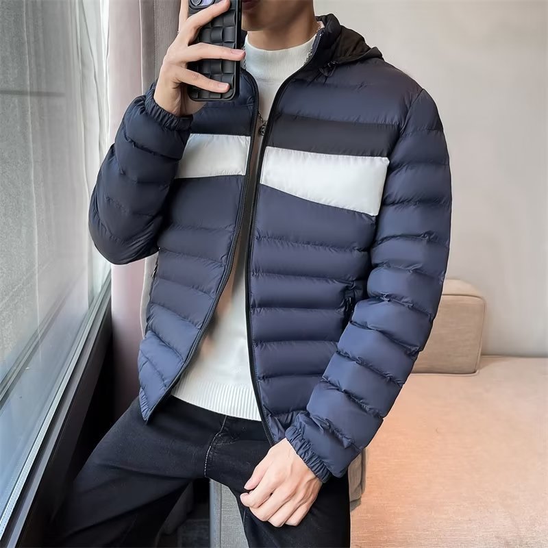 Insulated coat with hood and cotton lining