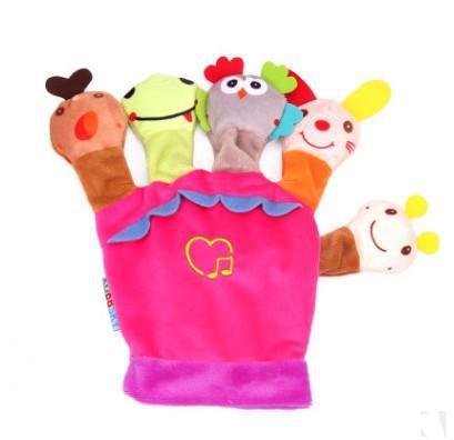 Parent-child Interaction With Music Box Cartoon Animal Hand Puppet Gloves Plush Toy