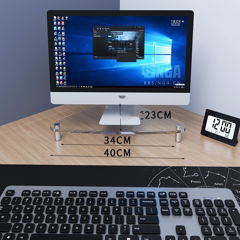 Transparent Acrylic Computer Monitor Screen Increase Rack