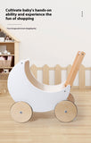 Wooden Play House Baby Shopping Cart