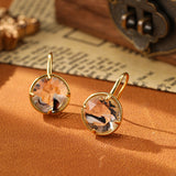 Exquisite Hollow Mesh Crystal Female Earrings